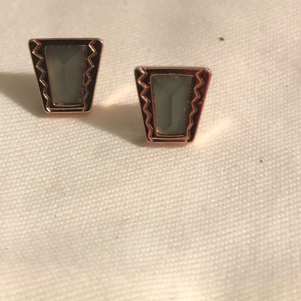 Rebecca Minkoff Rose gold/ crystal stud earrings